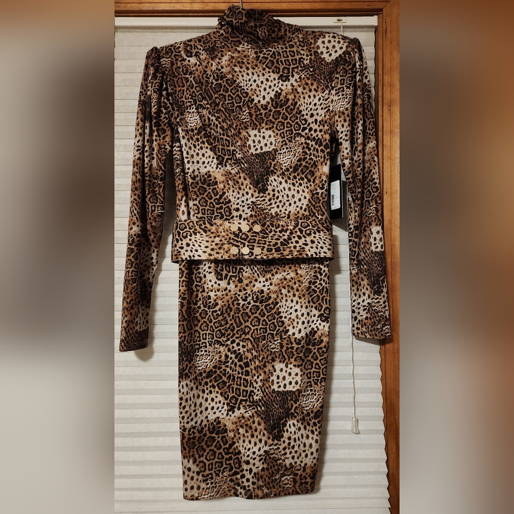 New Marciano for Guess Animal Print Belted Dress